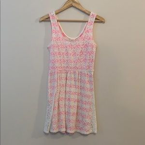 Mossimo Pink and White Summer Dress
